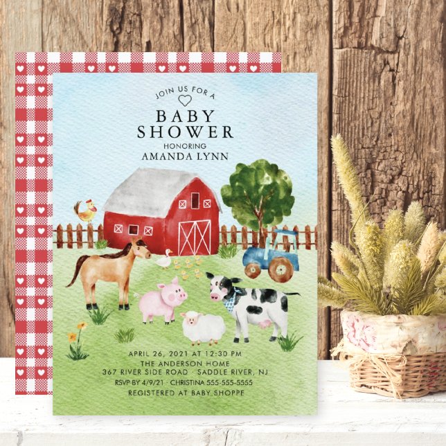 Invitación de Baby Shower para los animales de la  (Subido por el creador)