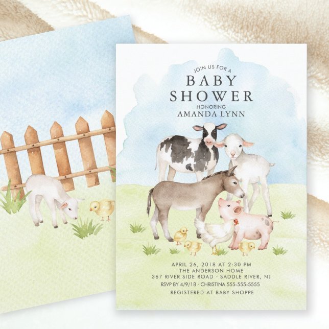 Invitación de Baby Shower para los animales de la  (Subido por el creador)