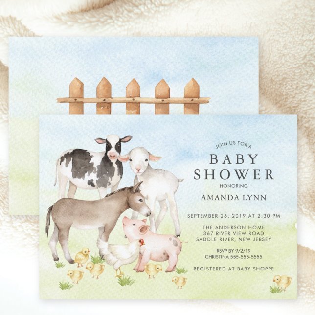 Invitación de Baby Shower para los animales de la  (Subido por el creador)