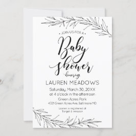 Invitación de Baby Shower para marcas de mano