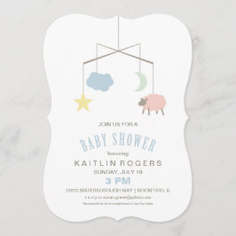 Invitación de Baby Shower para móviles Sleepy Crib