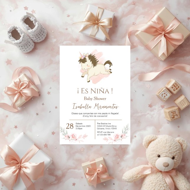 invitación de baby shower para niña en español (Subido por el creador)
