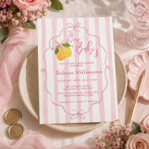 Invitación de Baby Shower para Niñas Ciao Baby Lem