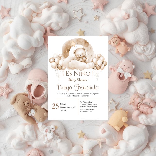 invitación de baby shower para niño (Subido por el creador)