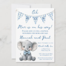 Invitación de baby shower para niño con solicitud