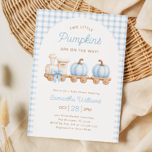 Invitación de Baby Shower para Niño 'Dos Pequeñas 