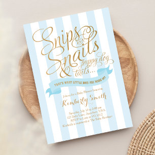 Invitación de Baby Shower para Niño: Snips y Carac