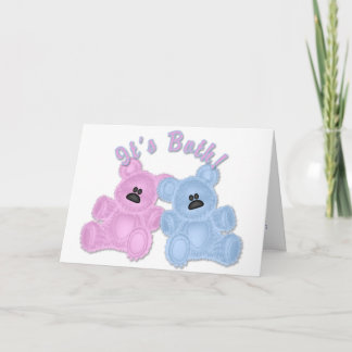 Invitación de Baby Shower para niño y Chica gemelo