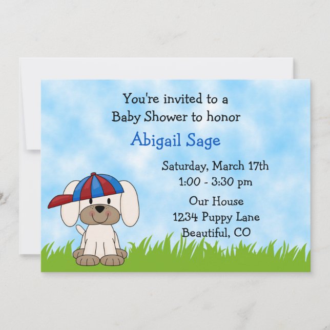 Invitación de Baby Shower para niños (Anverso)