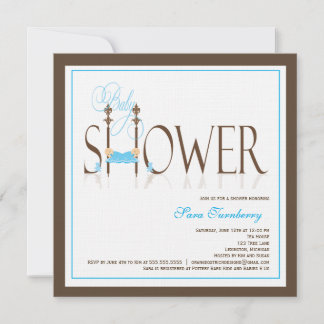Invitación de Baby Shower para niños gemelos - Beb