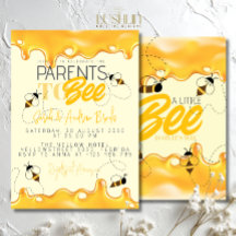 Invitación de Baby Shower para Padres Abeja