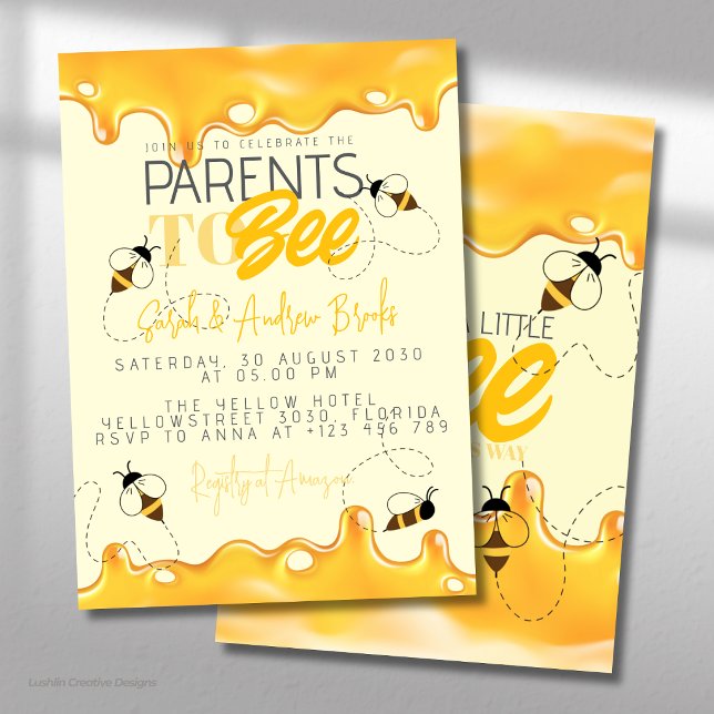 Invitación de Baby Shower para Padres Abeja (Subido por el creador)