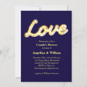 Invitación de Baby Shower para Pareja con Luces de