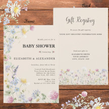 Invitación de Baby Shower para parejas con flores