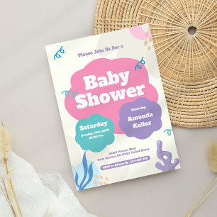 Invitación de Baby Shower para Pastel caprichoso