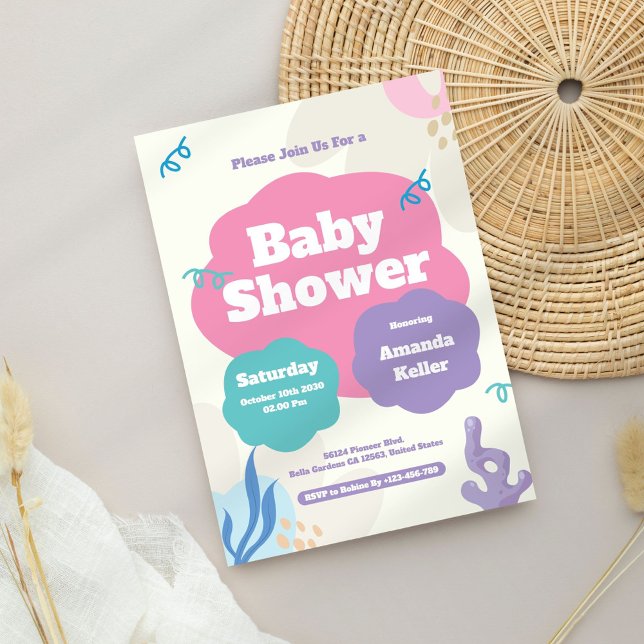 Invitación de Baby Shower para Pastel caprichoso (Subido por el creador)