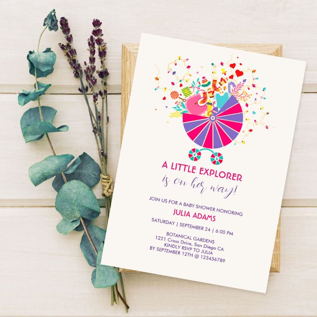 Invitación de Baby Shower para Pequeño Explorador (Subido por el creador)