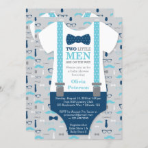 Invitación de Baby Shower para pequeños hombres ge