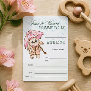 Invitación de baby shower para rellenar conejito r