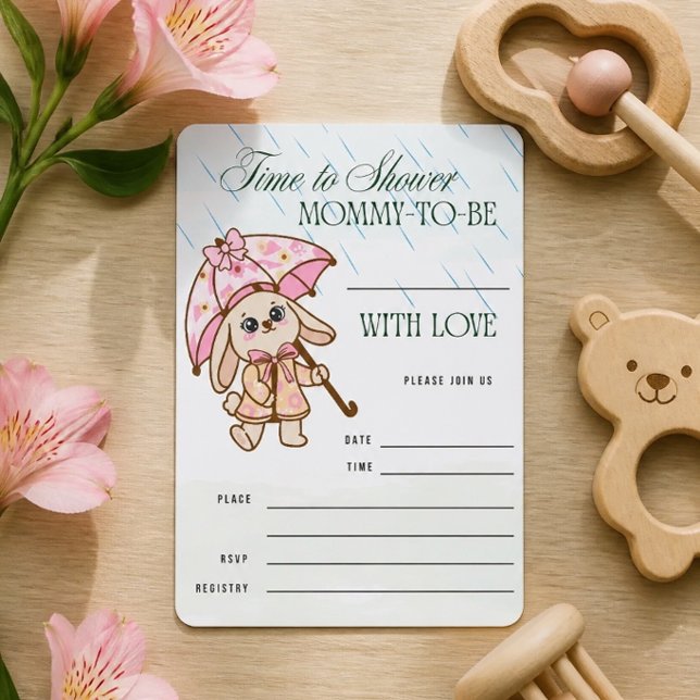 Invitación de baby shower para rellenar conejito r (Subido por el creador)