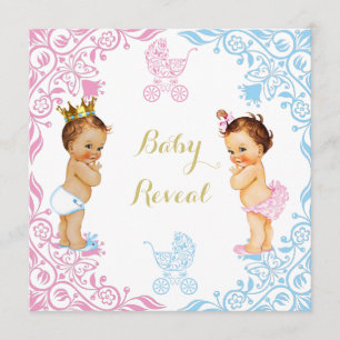 Invitación de Baby Shower para revelar el bebé