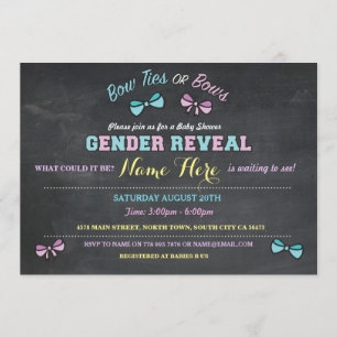 Invitación de Baby Shower para revelar vínculos o 