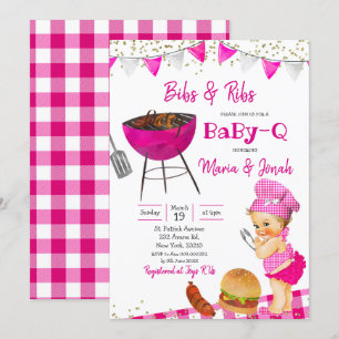 Invitación de baby shower para todos de barbacoa r
