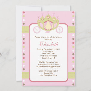 Invitación de Baby Shower para transporte de princ