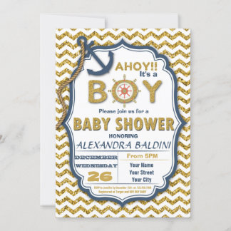 Invitación de Baby Shower para un niño