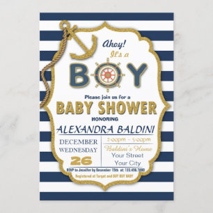 Invitación de Baby Shower para un niño