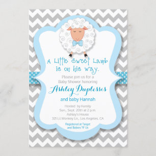 Invitación de Baby Shower para un niño pequeño y d