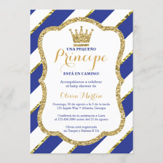 Invitación de Baby Shower para un príncipe