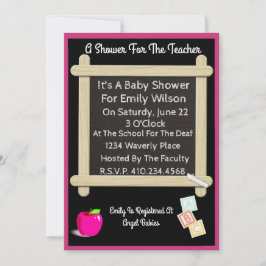 Invitación de Baby Shower para un profesor con man