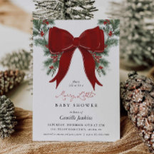 Invitación de Baby Shower para una Alegre Navideña