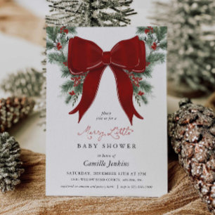 Invitación de Baby Shower para una Alegre Navideña