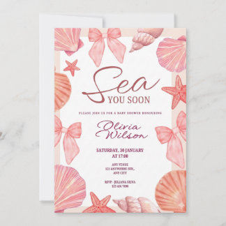Invitación de baby shower para una niña