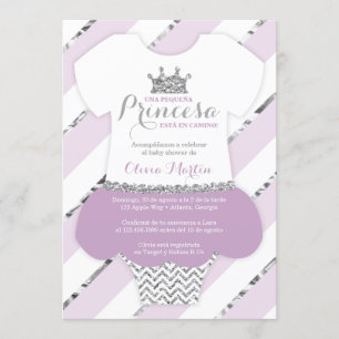 Invitación de Baby Shower para una princesa