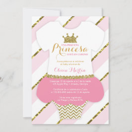Invitación de Baby Shower para una princesa