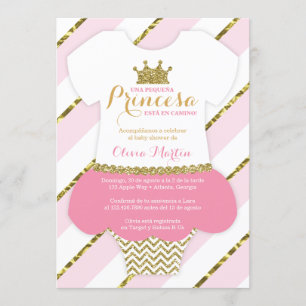 Invitación de Baby Shower para una princesa
