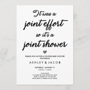 Invitación de Baby Shower Parejas Coed Shower Join