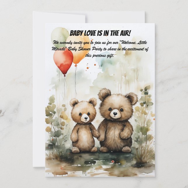 Invitación de Baby Shower Party (Anverso)