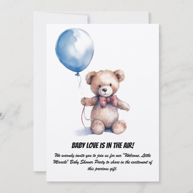 Invitación de Baby Shower Party (Anverso)