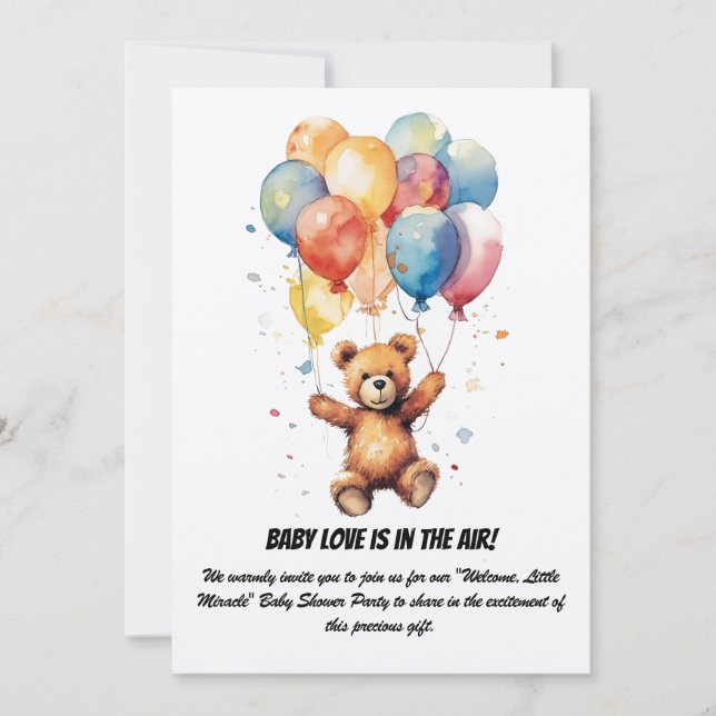 Invitación de Baby Shower Party (Anverso)