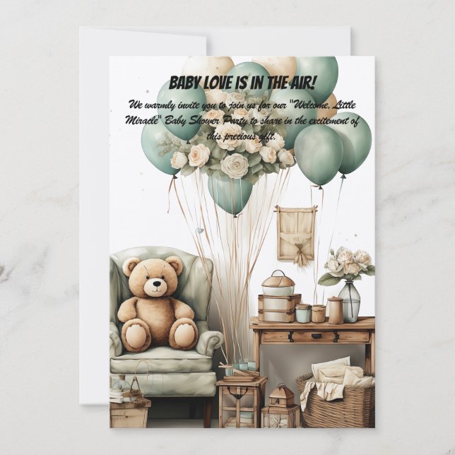 Invitación de Baby Shower Party (Anverso)