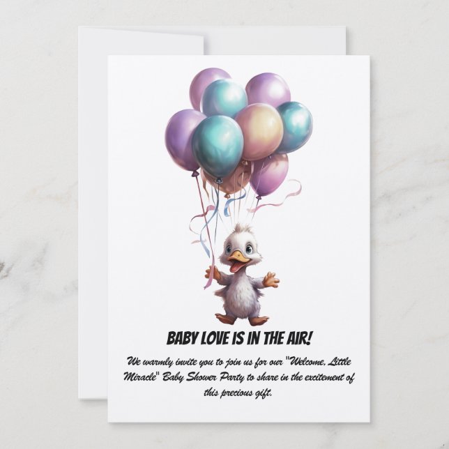 Invitación de Baby Shower Party (Anverso)