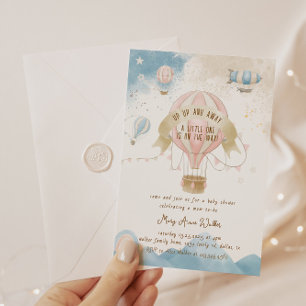 Invitación de Baby Shower Pastel de Globo Aerostát