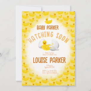 Invitación de Baby Shower 'Pato Pequeño a Punto de