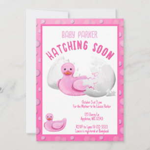 Invitación de Baby Shower 'Pato Pequeño a Punto de