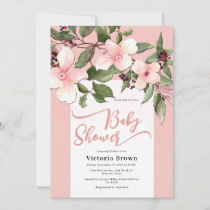 Invitación de Baby Shower Peach Baby in Bloom