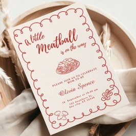 Invitación de Baby Shower Pequeña Albóndiga Italia